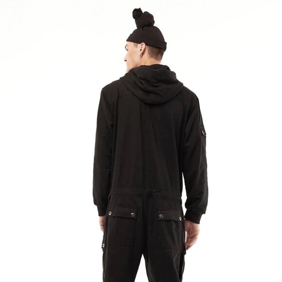 Jonny Cota Fleece Hooded Jumpsuit Long Sleeve - Cutting Edge Streetwear - EUC- S - Picture 2 of 16